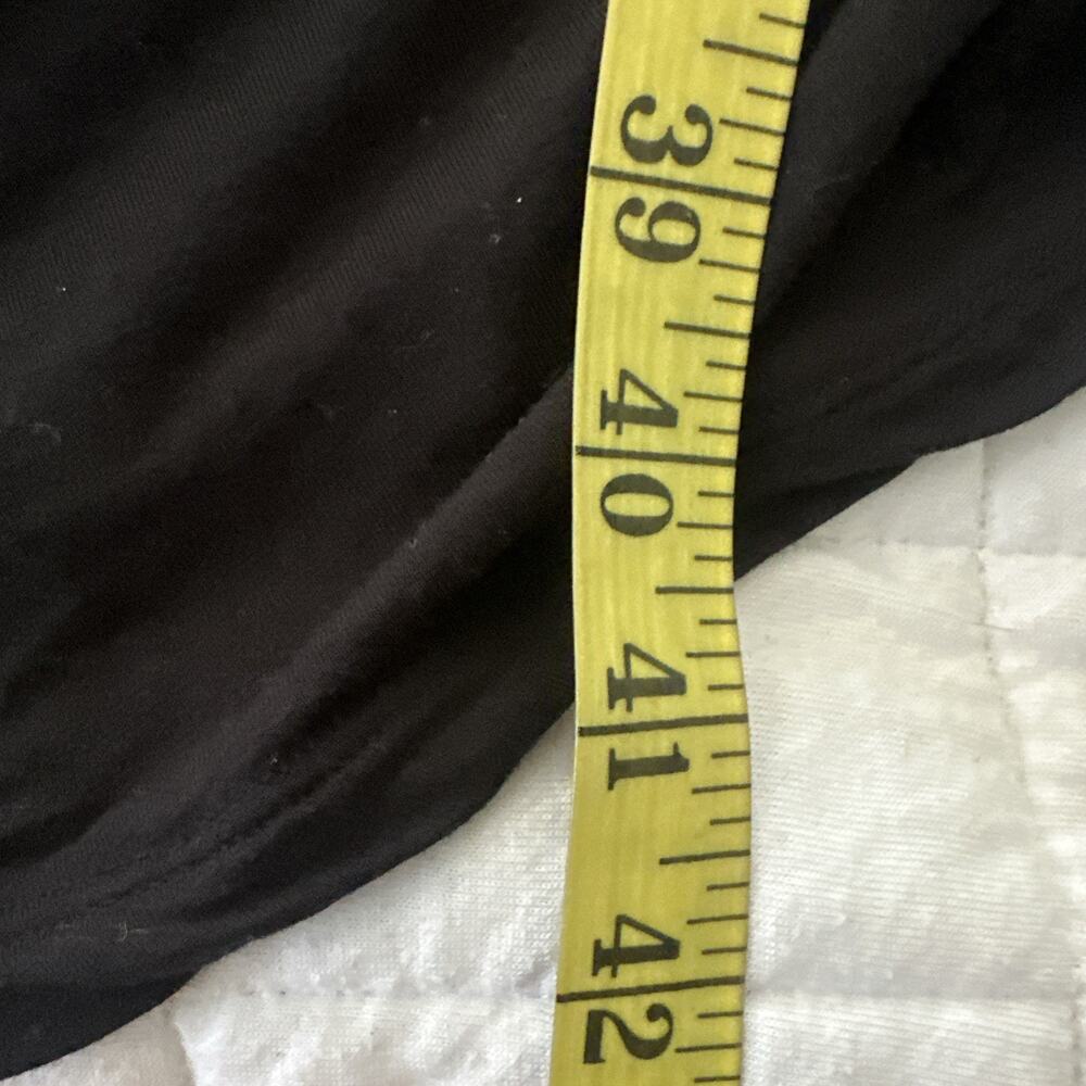 BANANA REPUBLIC Dress Womens Medium Black Ruched Midi Jersey Knit Minimalist - Picture 10 of 10